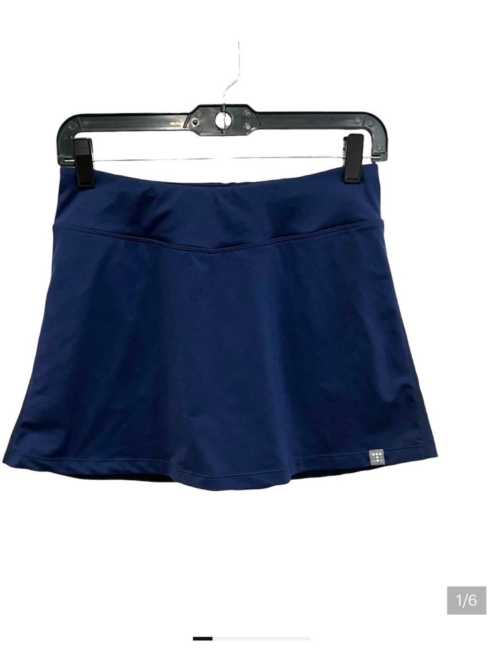 Title nine navy blue pull on elastic waist athletic mini skirt with shorts S
